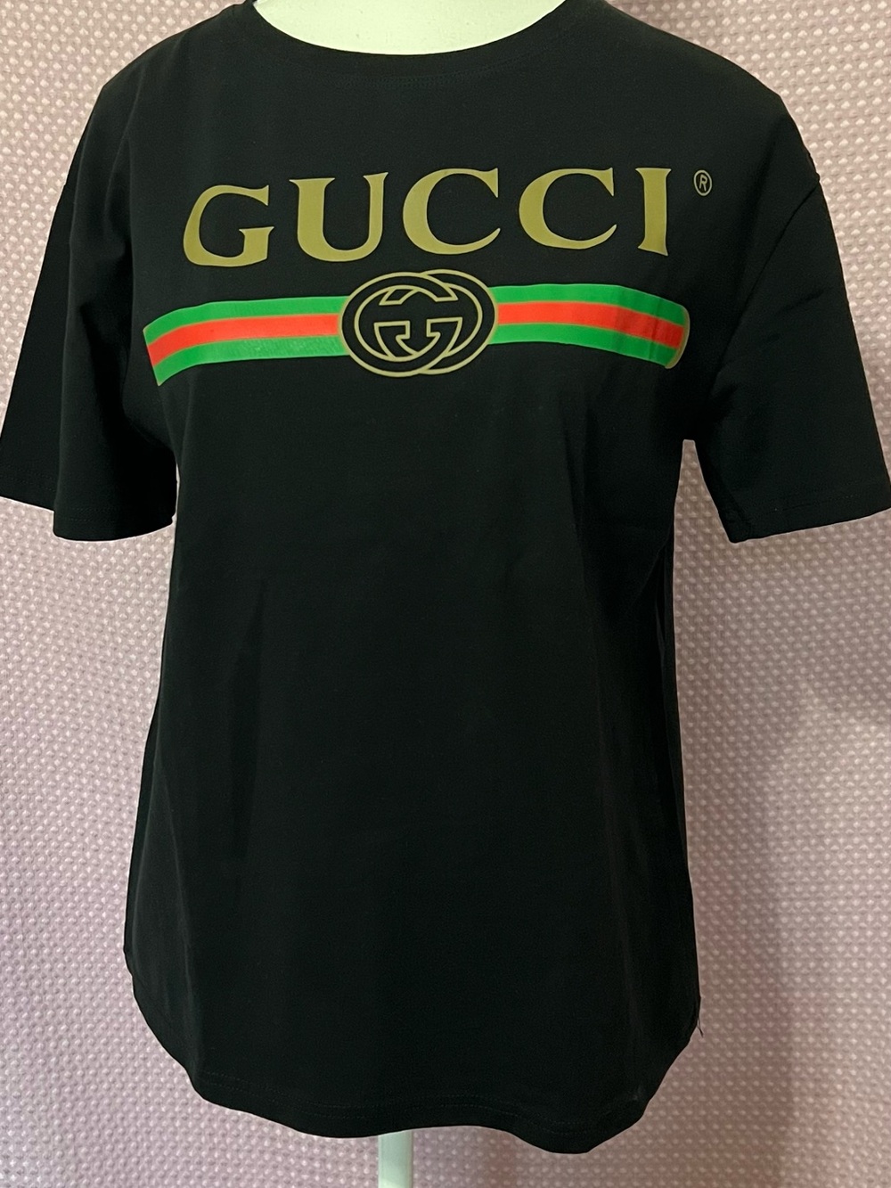 Men’s Black T-Shirt with Stripes